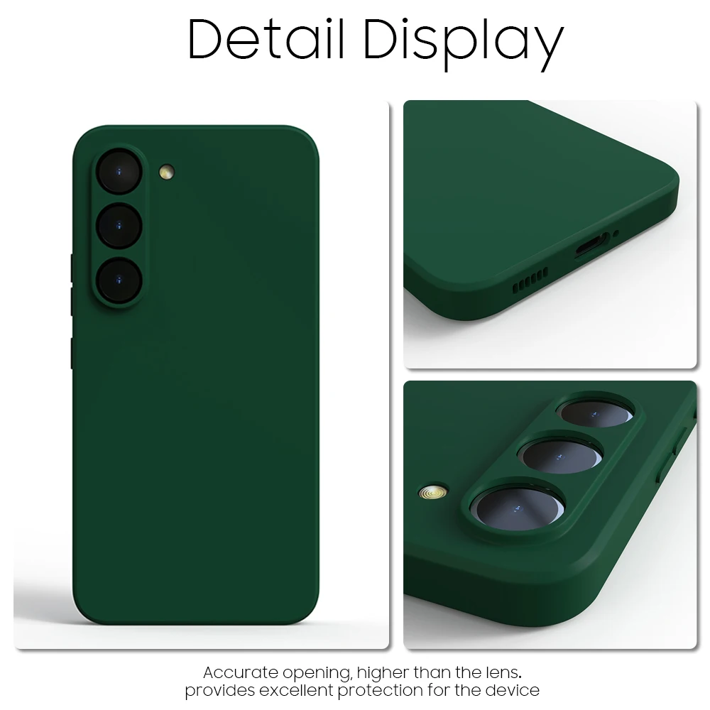 For Samsung Galaxy S24 S23 S22 S20 Ultra Plus A73 A55 A54 A35 A34 A13 A12 Silicone Case Shockproof Soft-Touch Back Cover Funda