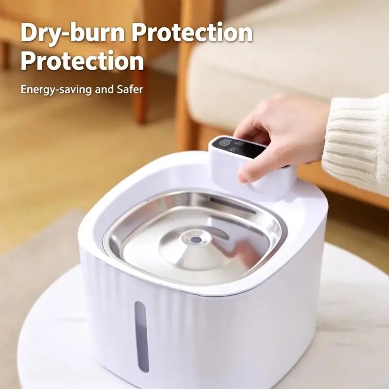 Pet Drink Unit With Lighted Top Easyly Clean Cats Water Fountain for Home Use J0MC