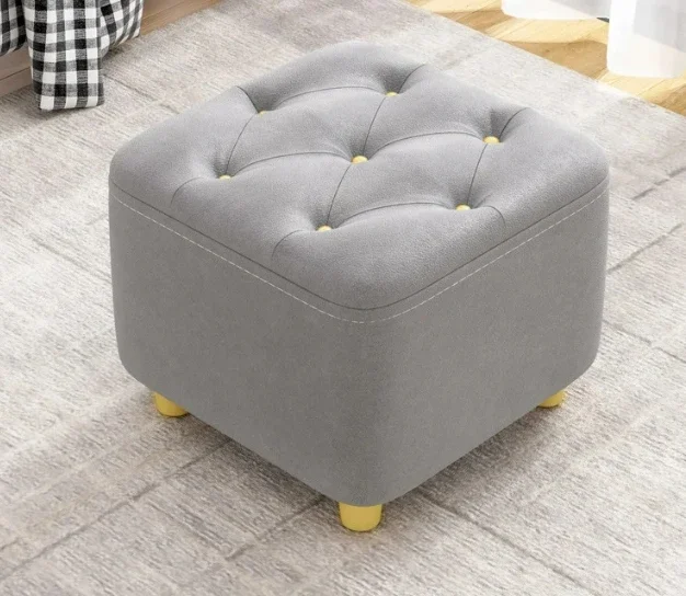 

Stool Furniture Square Soft Stool Sofa Stools Change Shoes At The Door Multifunction Household Ottoman Modern Simple Round Stool