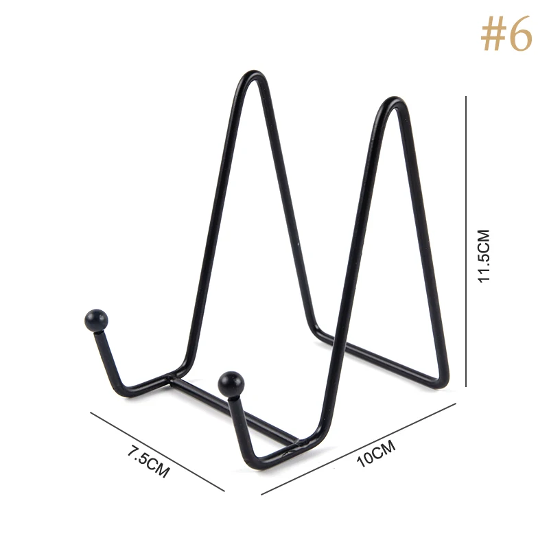 1Pc Plaat Display Stand Foto Ezel Metalen Plaathouder Houder Display Foto Decoratieve Plaat Tafelblad Kunst - afbeelding 1