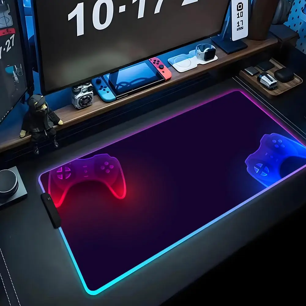 

Коврик для мыши игрового контроллера RGB Коврик для игровой мыши Большой светодиодный коврик для ПК Настольный коврик Светящийся коврик для мыши Большие коврики для клавиатуры Настольный коврик с