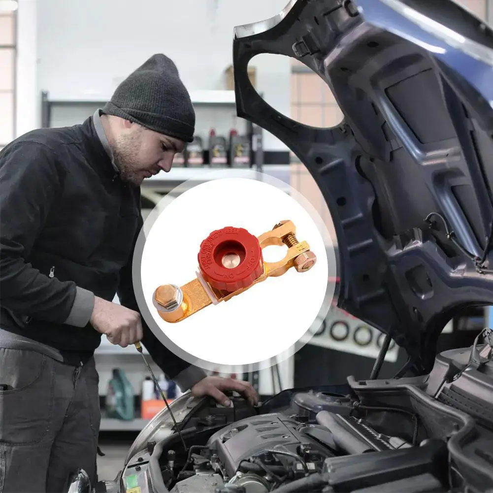 مفتاح عازل البطارية باللون الأسود والأحمر مفتاح فصل البطارية للرابط الطرفي، مفتاح قطع بطارية 12 فولت متين #3