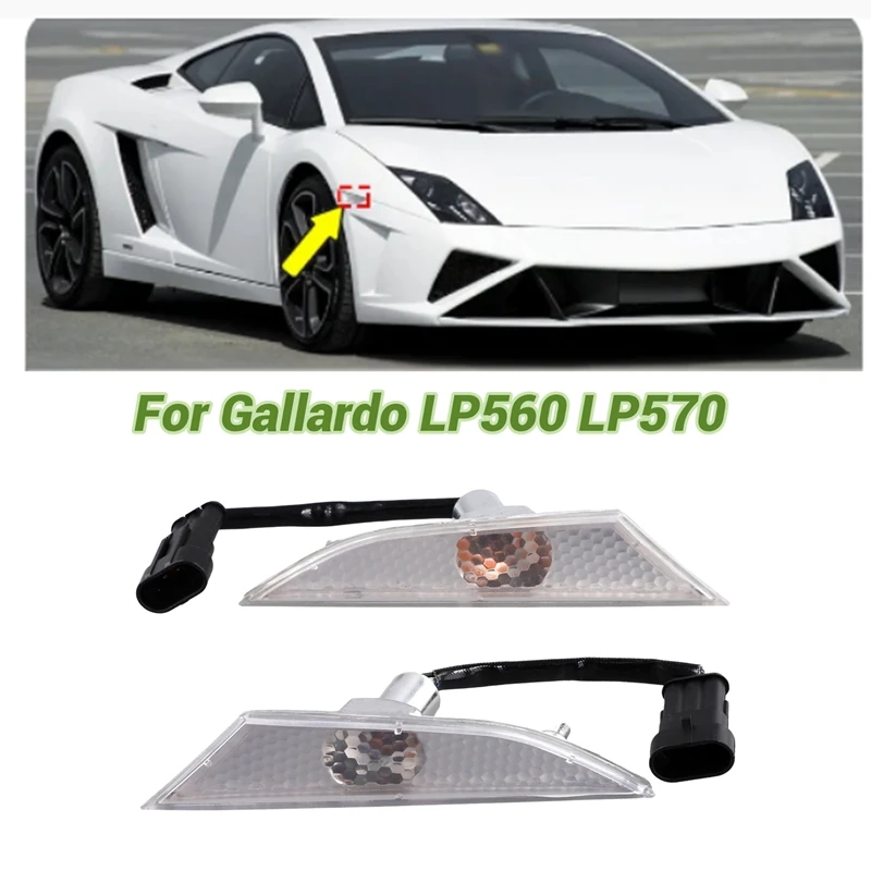 

Car Front Side Corner Light Turn Signal Indicator Side Marker Parking Lamp For Lamborghini Gallardo LP560 LP570