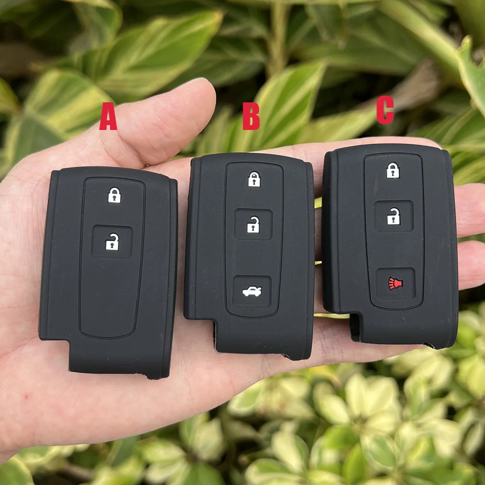 Silicone Car Key Fob Cover Case Shell Set for TOYOTA Corolla Verso 2004 2006 2007 Prius Gen 20 2005 2008 Remote Key Accessories