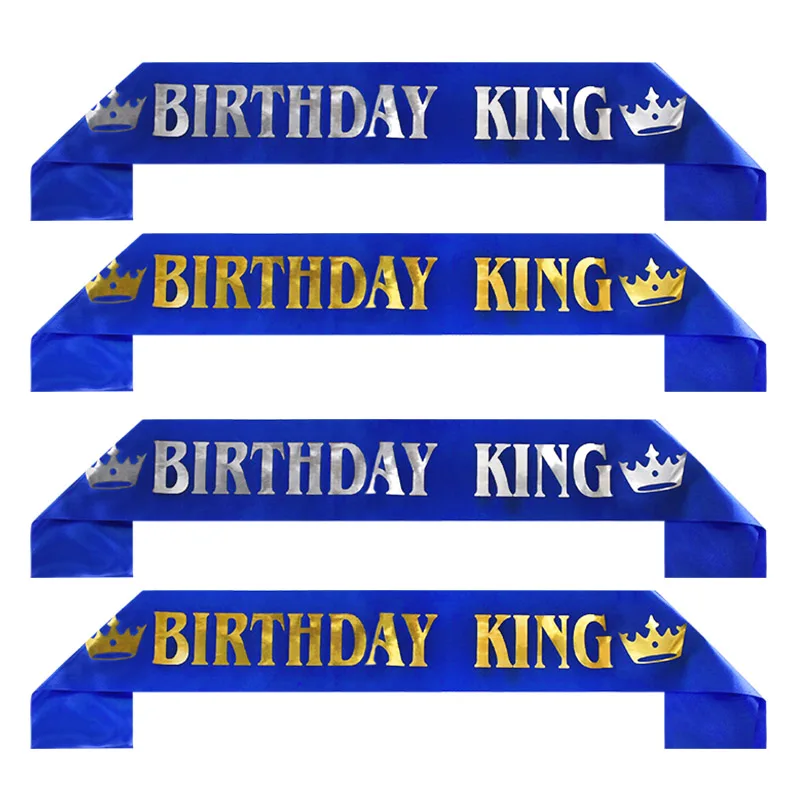Gold-Schwarze Geburtstagskönig-Schärpe für Männer, Jungen, Mädchen, Happy 16, 18, 20, 30, 40, 50, 60 Geburtstagsfeier-Dekoration und Zubehör – Detail 8