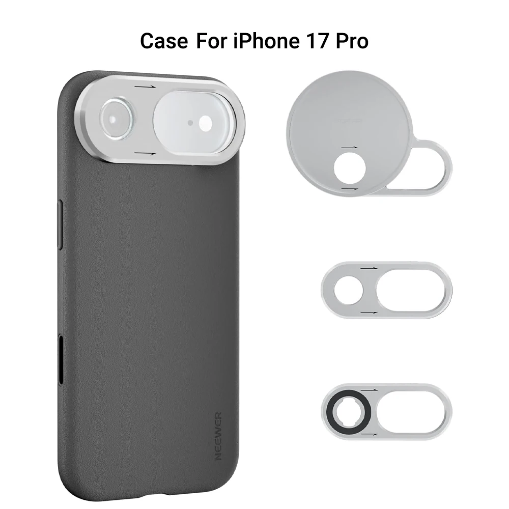 NEEWER Telefoon Cage Kit voor iPhone 17 Pro/Pro Max, Videorig Stabilisator Accessoires met 67mm Filterring, 17mm Lens Achterplaat