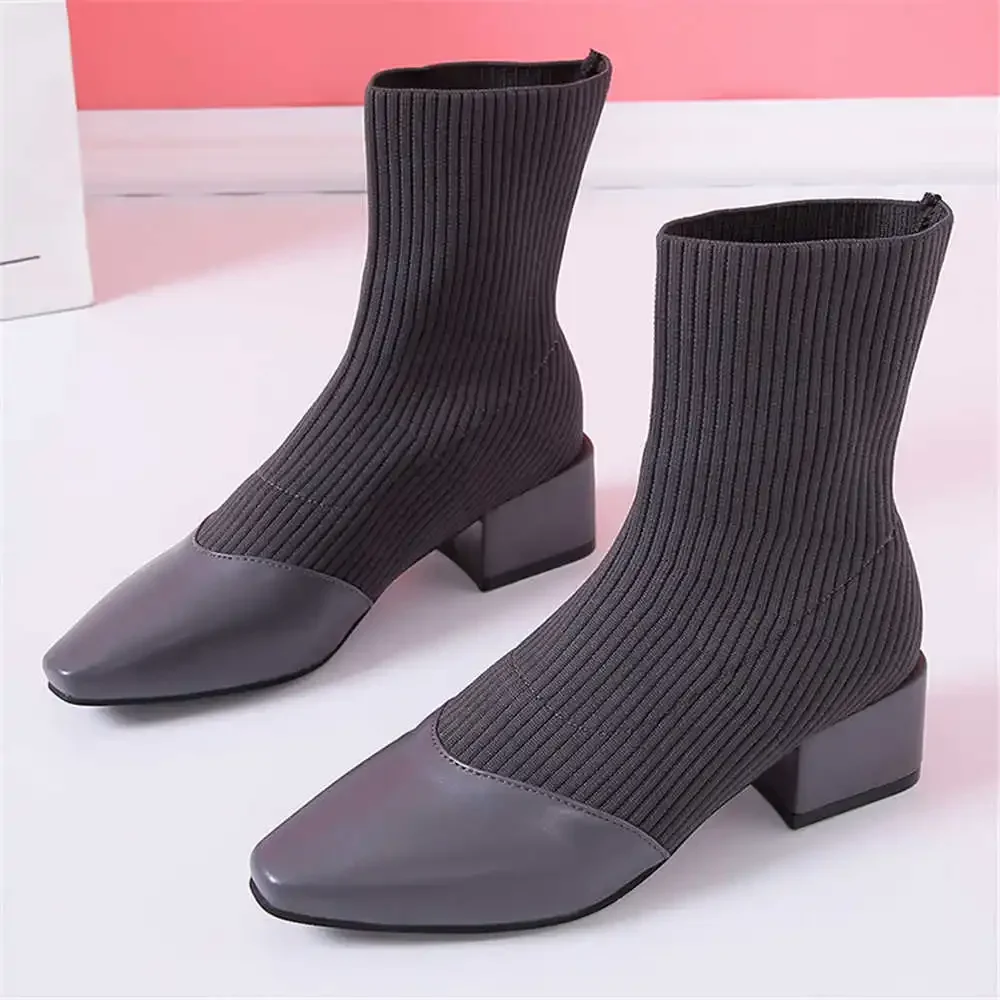 35-39 Heeled White Shose For Women Woman Gray Ankle Boots Shoes High Women's Sneakers Sport Cheap New Year's Lowest Price