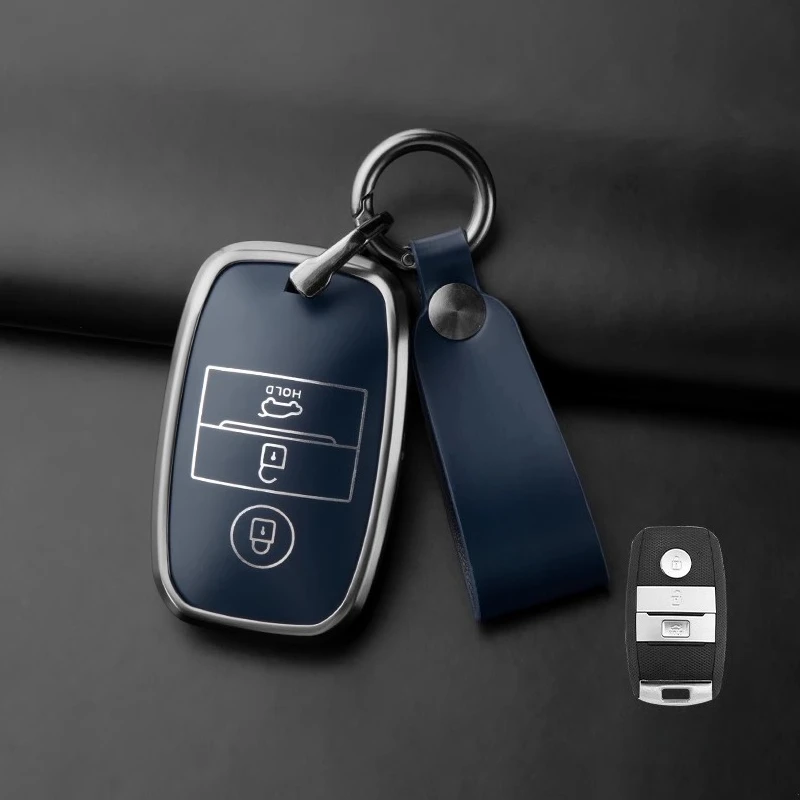 

Подходит для Kia K3 K5 K2 Kx3 K4 Kx5, алюминиевый сплав + конская кожа, чехол для дистанционного ключа автомобиля, лучшая защита