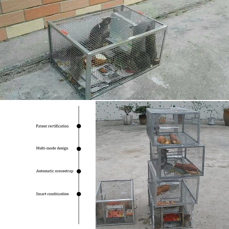 Domowa ciągła pułapka na myszy duża przestrzeń automatyczna klatka pułapka węża szczura bezpieczna i nieszkodliwa pułapka na mysz o wysokiej