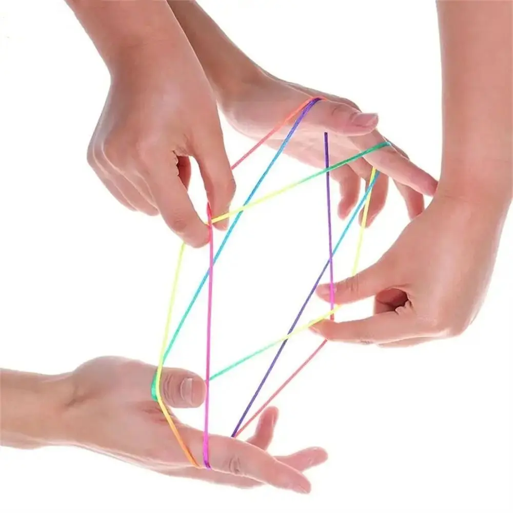 

Rainbow Color String Finger Games Intelligent Toy Educational Game Fumble Finger Thread Nylon Colorful String Game Toy