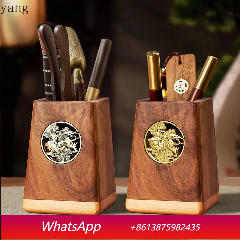 

CX solid wood pen holder office desktop storage ornament Teachers' Day merchandise gifts