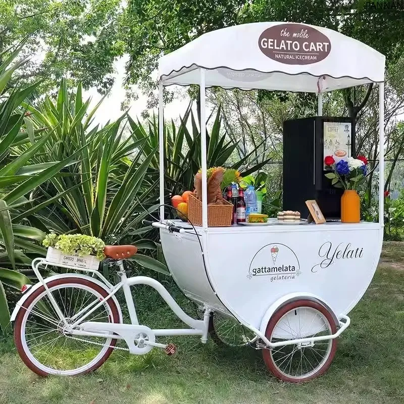 

Night market mobile snack stall multi-functional fast food truck gourmet ice powder sushi stall float