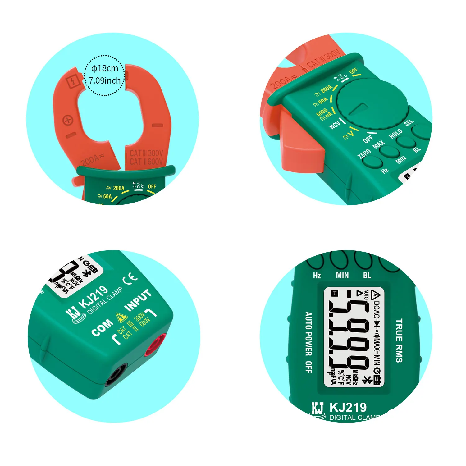 Professionelles automatisches Zangenmessgerät 5999, DC-mA-Bereich für parasitäre Ziehen, True RMS, NCV, Temperatur, Frequenz – Advanced Electrical