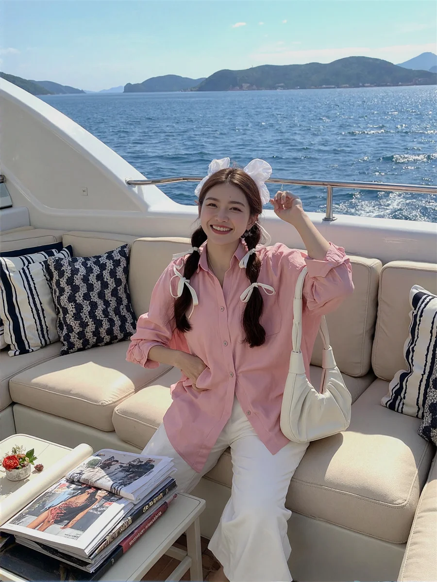 Damskie koszule vintage z długim rękawem, satynowy wygląd, jedwabista tekstura, wysokiej jakości materiał modalny, zapinane na guziki, eleganckie, do pracy, do biura.