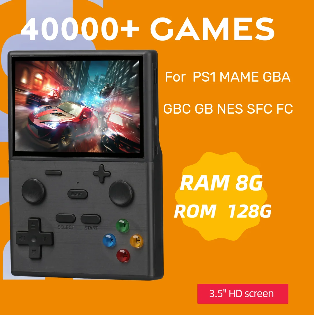 

XGB35 Portable Game Console 40000 + Gaming 2000mAh Battery 3.5'' IPS Screen Linux System Dual Controller Children's Toys Gift