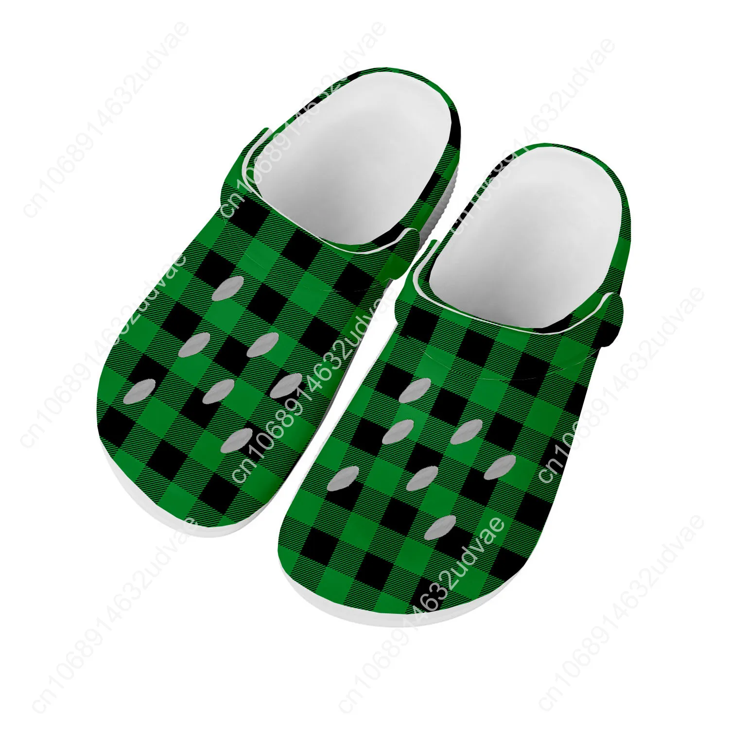 

Buffalo Plaid Pattern Sandals Men Women Teenager Fashion Water Shoes Garden Breathable Summer Comfort Beach Custom Slippers