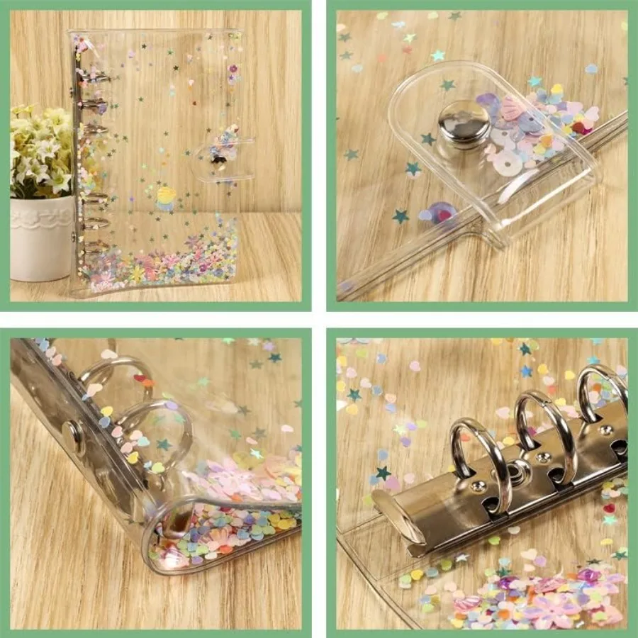 A6 Notebook Binder Savings Binder Money Saving Record Folder Transparent (Transparent WK)