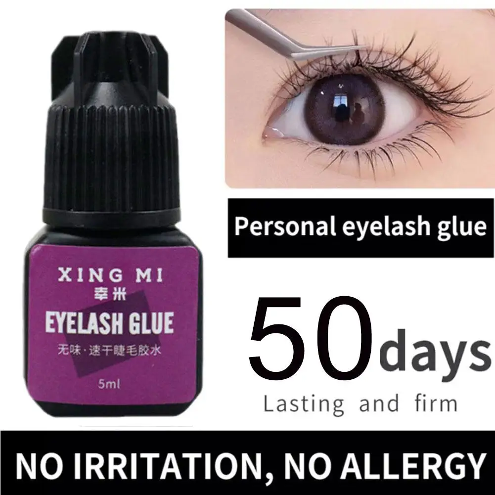 Grafting Eyelash Glue,Eyelashes Extension GlueWaterproof Low Black Adhesive EyelashGlue Smell Glue LastingQuick Drying Long Z3X4