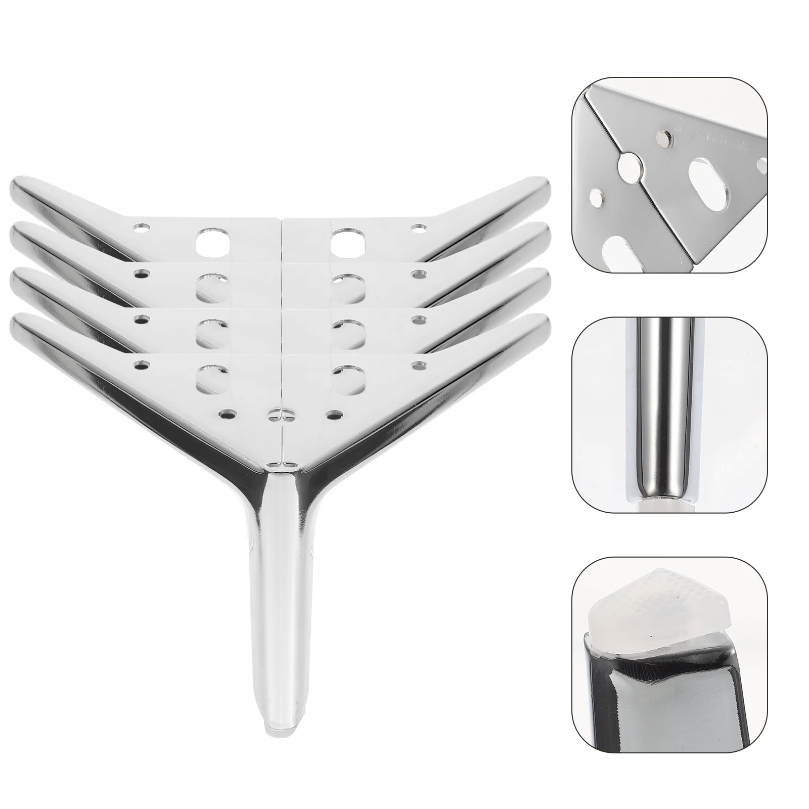 

4Pcs Heavy Duty Steel Furniture Legs for Sofa Bed Table Cabinet Noise Reducing and Scratch Proof Cabinet Foot Sofa Foot