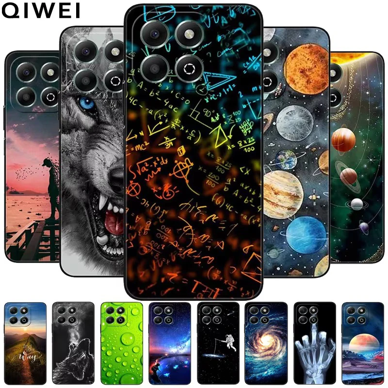 Phone Cases For Honor X7c 4G 5G Case Cartoon Cool Black TPU Silicone Soft Back Cover for HonorX7c 2024 X7c X 7c Protector Fundas