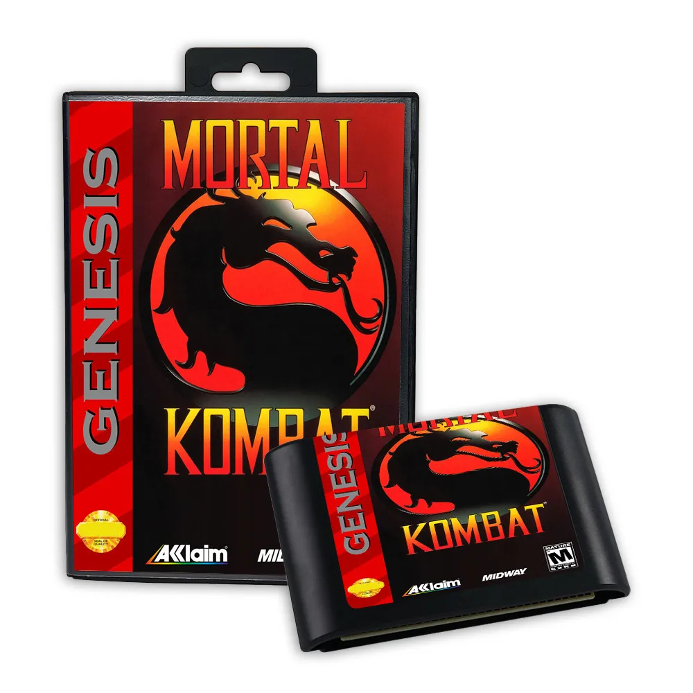 لعبة Mortal Kombat-Cover لسيجا ، MD ، Mega محرك الأقراص ، لوحات المفاتيح Genesis ، صندوق خرطوشة ، يدوي ، الولايات المتحدة الأمريكية