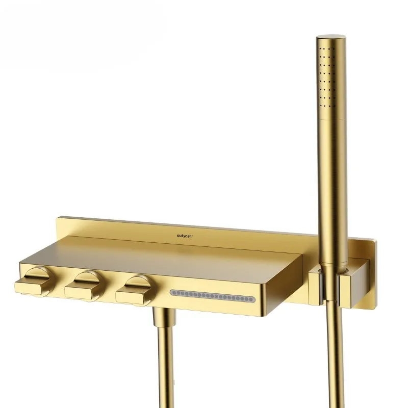 

Настенный смеситель для ванны из цельной меди, комплект для душа, смеситель-водопад для ванны для отелей