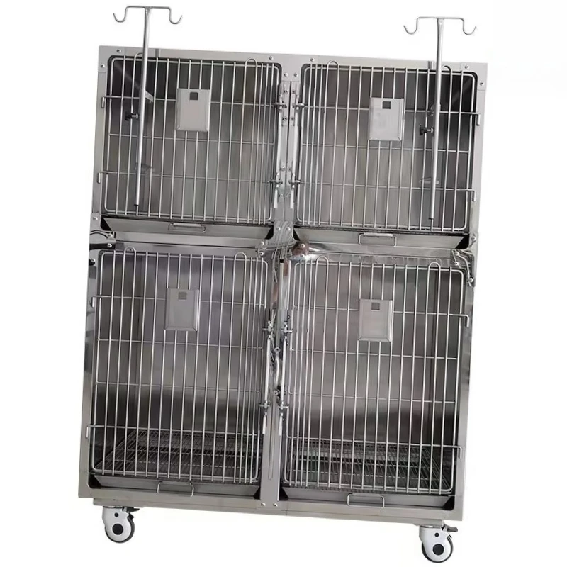 

Medical Furniture Dog Cage Stainless Steel Pet Cage Veterinary Equipment Metal Puppies Cage