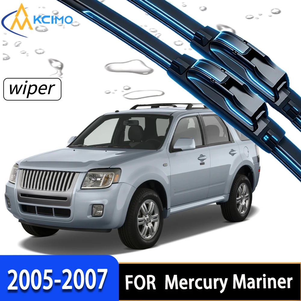 

2Pcs Premium Front Windshield Wipers for Mercury Mariner 2005-2007, Heavy-Duty Rubber Direct Replacement.