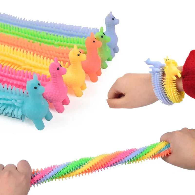 Anti Stress Toys Worm Noodle Unicorn Stretch String TPR Rope String Fidget Autism Vent Toy for Adults Kids Children