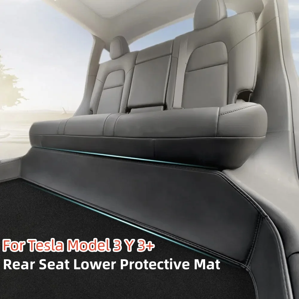 For Tesla Rear Seat Lower Protective Mat Applicable to Model Y Model 3 Highland Electric Vehicle Protective Pad 2024 Accessories