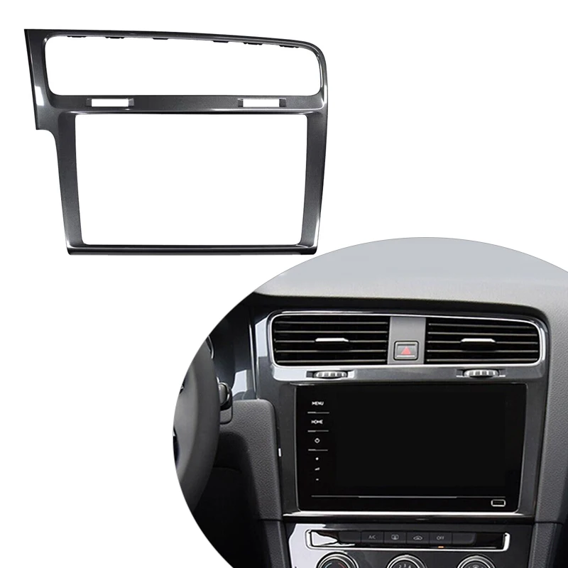 

Grey ABS 8" Car Radio Frame Panel Decorative Trim LHD Fit for VW Golf 7 MK7 Golf 7.5 MK7.5 2013-2015 2016 2017 2018 2019 2020