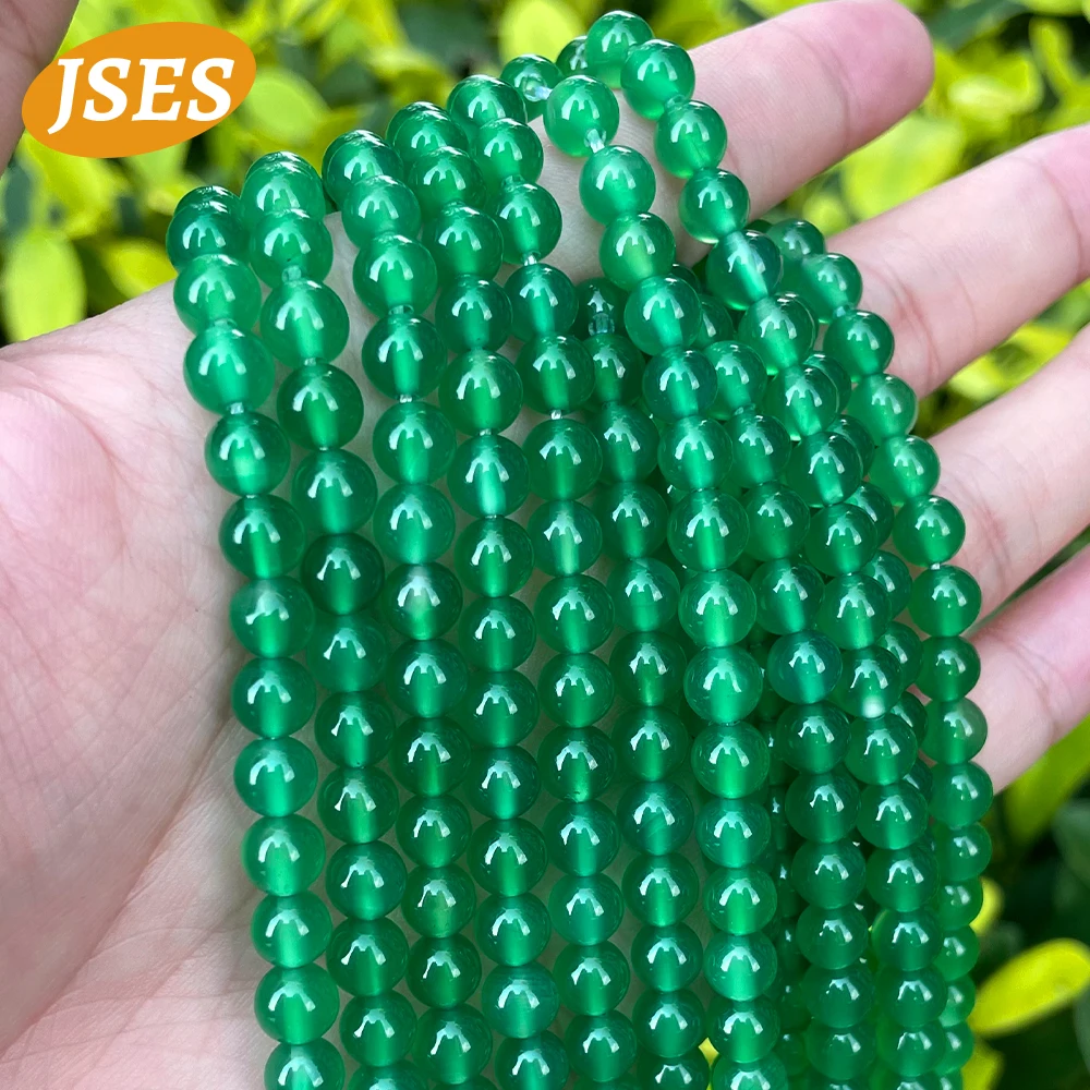 AA Natural Green Agate Onyx Beads for Jewelry Making Bracelets DIY Accessorries 15 inches Beads Wholesale & DIY Gift