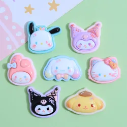 10 Pcs New Kawaii Cartoon Kitten, Puppy, Rabbit Resin Flat Back Scrapbook Figurine DIY Bow Decor Accessories Crafts A14