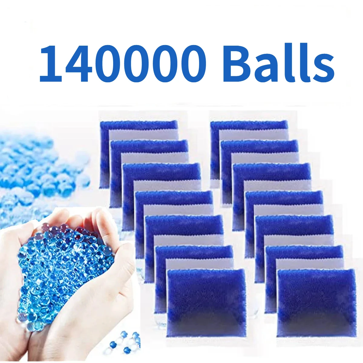 8000Pcs 7-8mm Water Beads Gel Ball Electric Gun  Polymer Crystal Soil Hydrogel Gel Polymer Growing Water Ball Wedding Home Decor