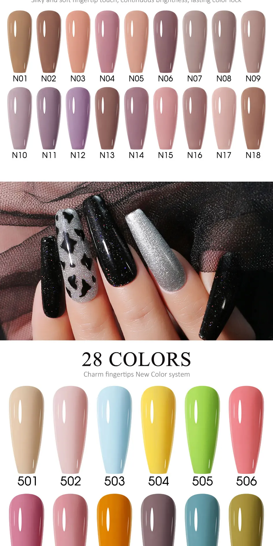 Arte Clavo 4-teiliges Gel-Nagellack-Set 15ml HEMA TPO-frei, ablösbar, UV-LED, Nude Braun Orange, langanhaltend, Nagelkunst, Maniküre für zu Hause – Detail 4