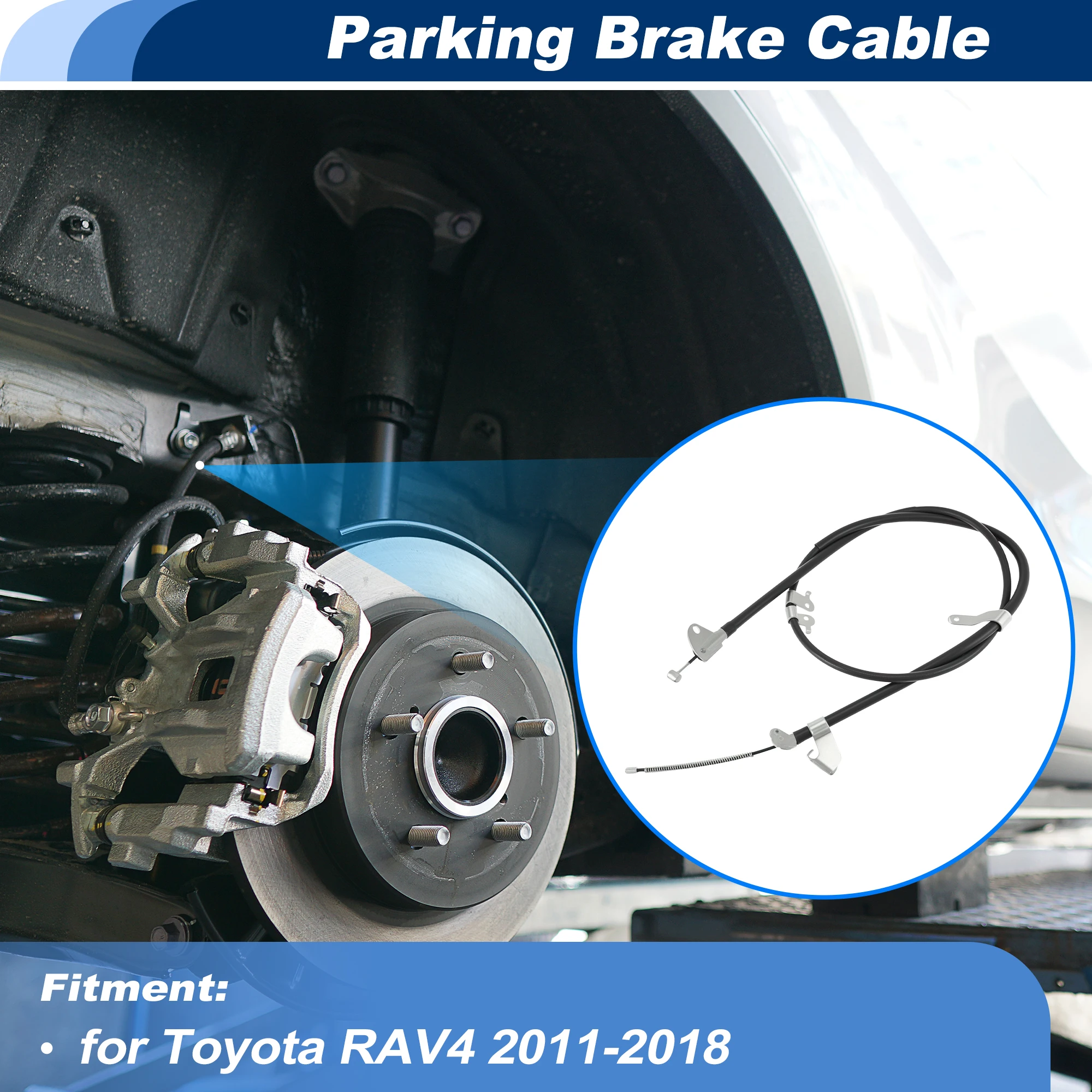 2Pcs Rear Left and Right Parking Brake Cable For Toyota RAV4 2011-2018 Replace 464300R013/46430-0R013/464300R012/46430-0R012