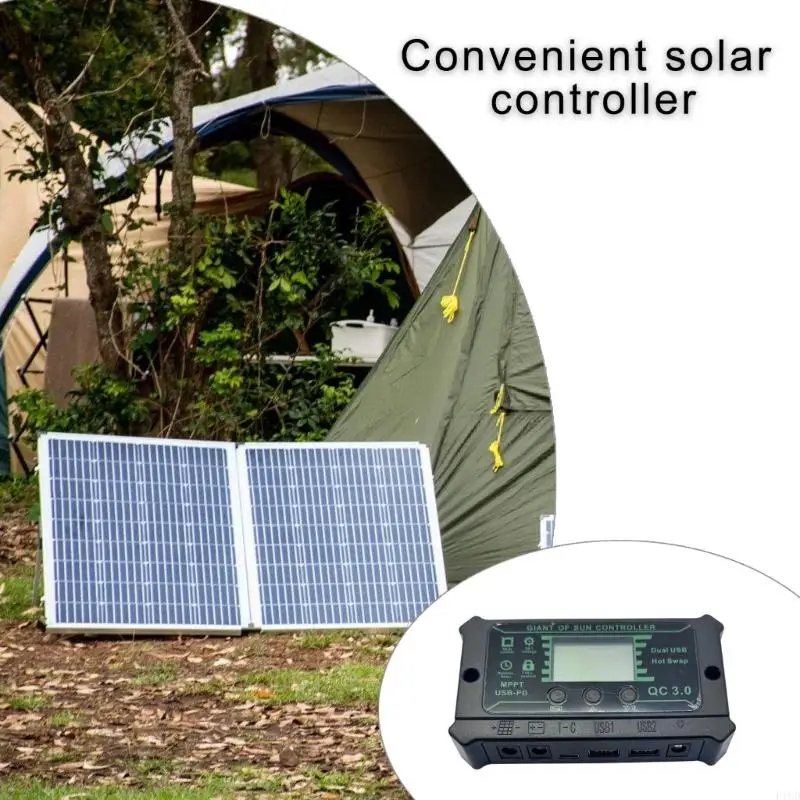 

2025 New Green Plastic Solar Controllers with Port for Multiple Devices Use
