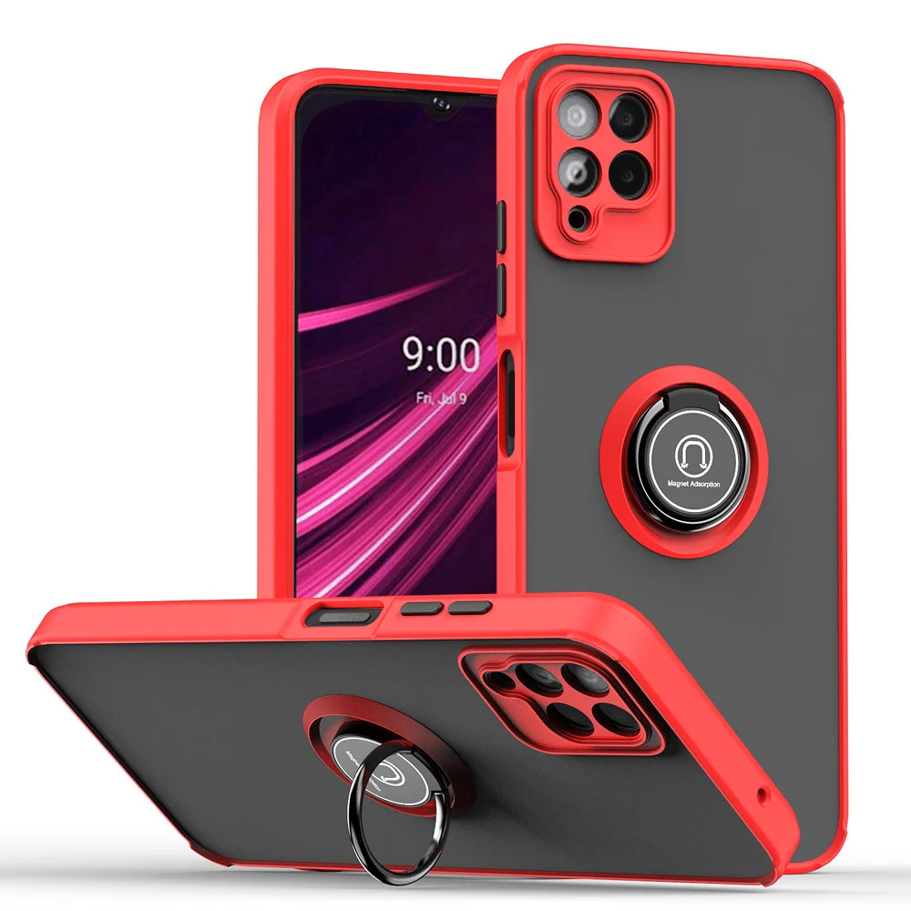 

Shockproof car holder Ring Cover For T-MOBILE Revvl6 TCLREVVL V+ Case Coque TPUBumperFundas Protective Shell for REVVL 6 Pro 5G