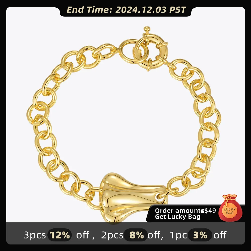 

ENFASHION 3D Imitated Nose Bracelet For Women Gold Color Bracelets Cocktail Chain Fashion Jewelry Birthday Pulseras B202226