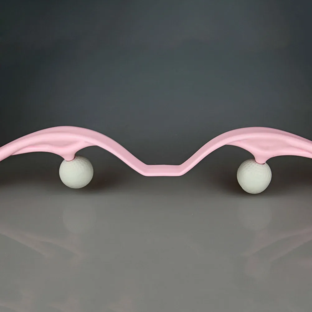 

Cervical Massager Pink Ergonomic Design Deep Relaxation Stress Relief Neck Shoulder Arm Muscle Massage Ball Portable for Office