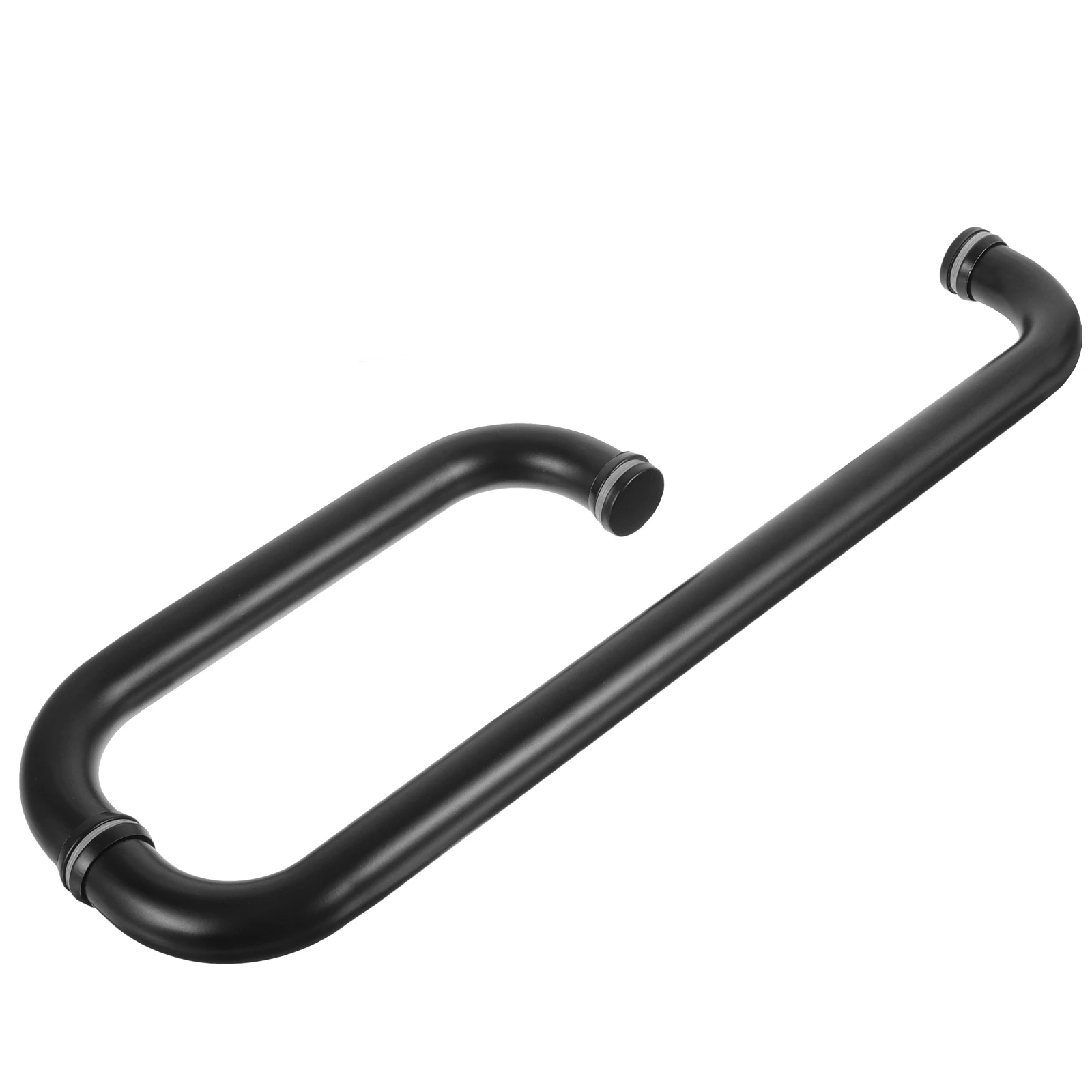 

Black Stainless Steel Pull 225x425mm Bathroom Door Handle Shower Glass Hardware Durable Easy Install Bathrooms