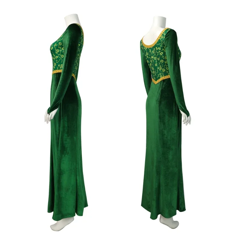 Disfraz de Shrek para mujer, vestido verde de princesa de Anime, vestido Fiona, disfraz de Shrek, ropa Sexy de terciopelo para Halloween y Carnaval