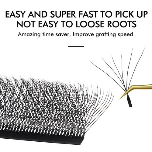 Imagen 2 del producto NATUHANA Extensiones de Pestañas Premade en Forma de W 6D, Naturales, Suaves y Ligeras, de Floración Automática Individual