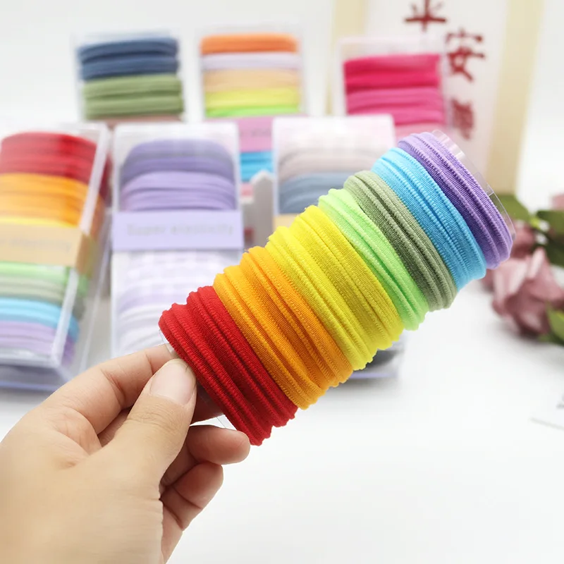 أربطة شعر ممتازة مكونة من 10 قطع من ربطات الشعر الجاكار عالية المرونة بدون كسر وحامل ذيل حصان ومصمم الصالونات