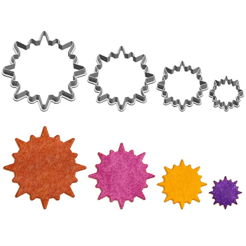 

Four Specifications Cartoon Geometry Sun,Red Giant Star,Plastic Molds,Cake Pastry Fondant Decorate Tools,Cookie Cutters