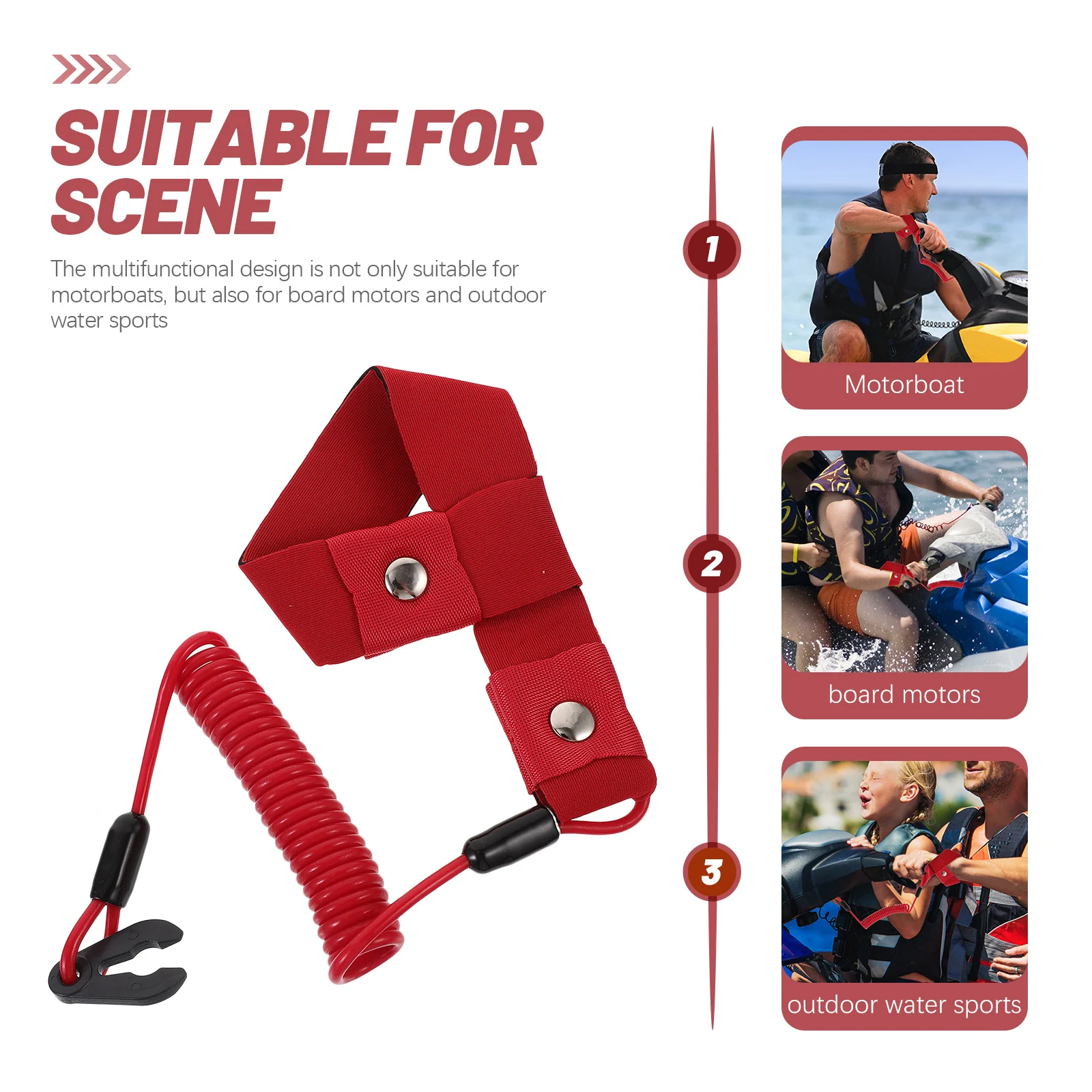 Сверхмощный ремешок с выключателем для лодок, водонепроницаемый плавающий ремень на запястье с сильной прочностью на растяжение, идеально подходит для водных видов спорта