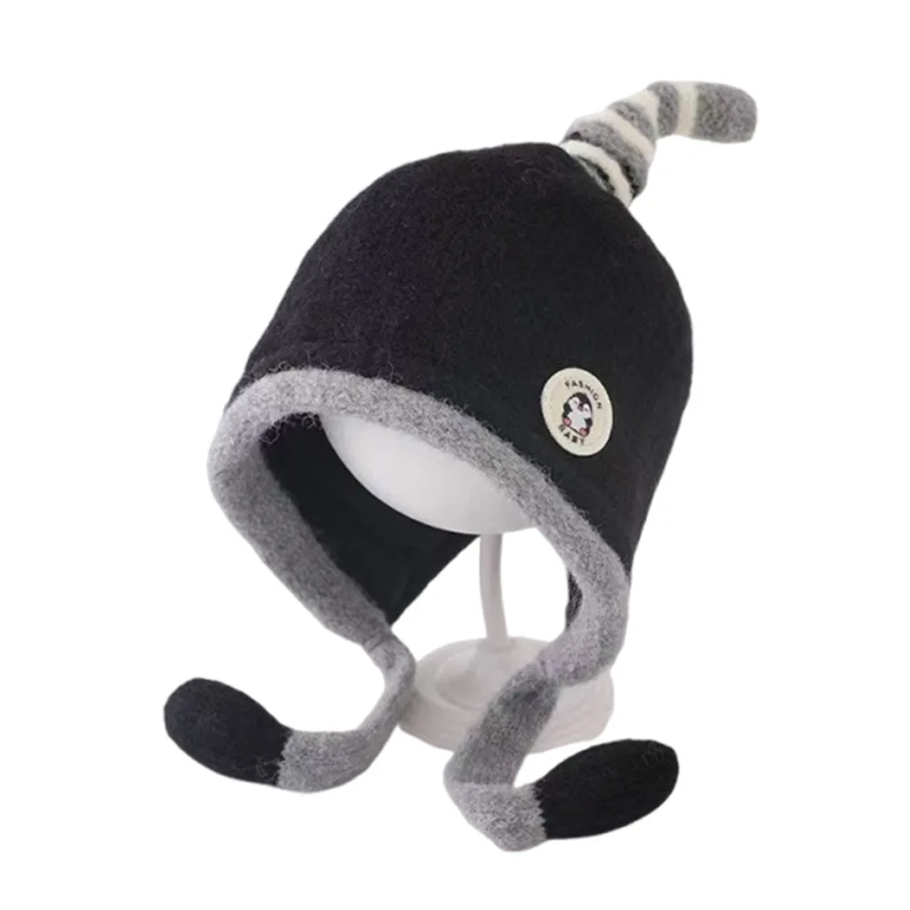 

Модные мягкие зимние шапки для малышей 1-3 лет, вязаные крючком теплые шапки, реквизит для фотосессии, мультяшные шапочки для младенцев