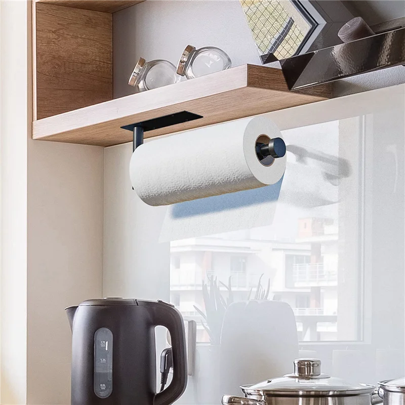 Exquisite-1 Pieces Paper Towel Holder Paper Towel Holder Under Cabinet With Damping For Kitchen