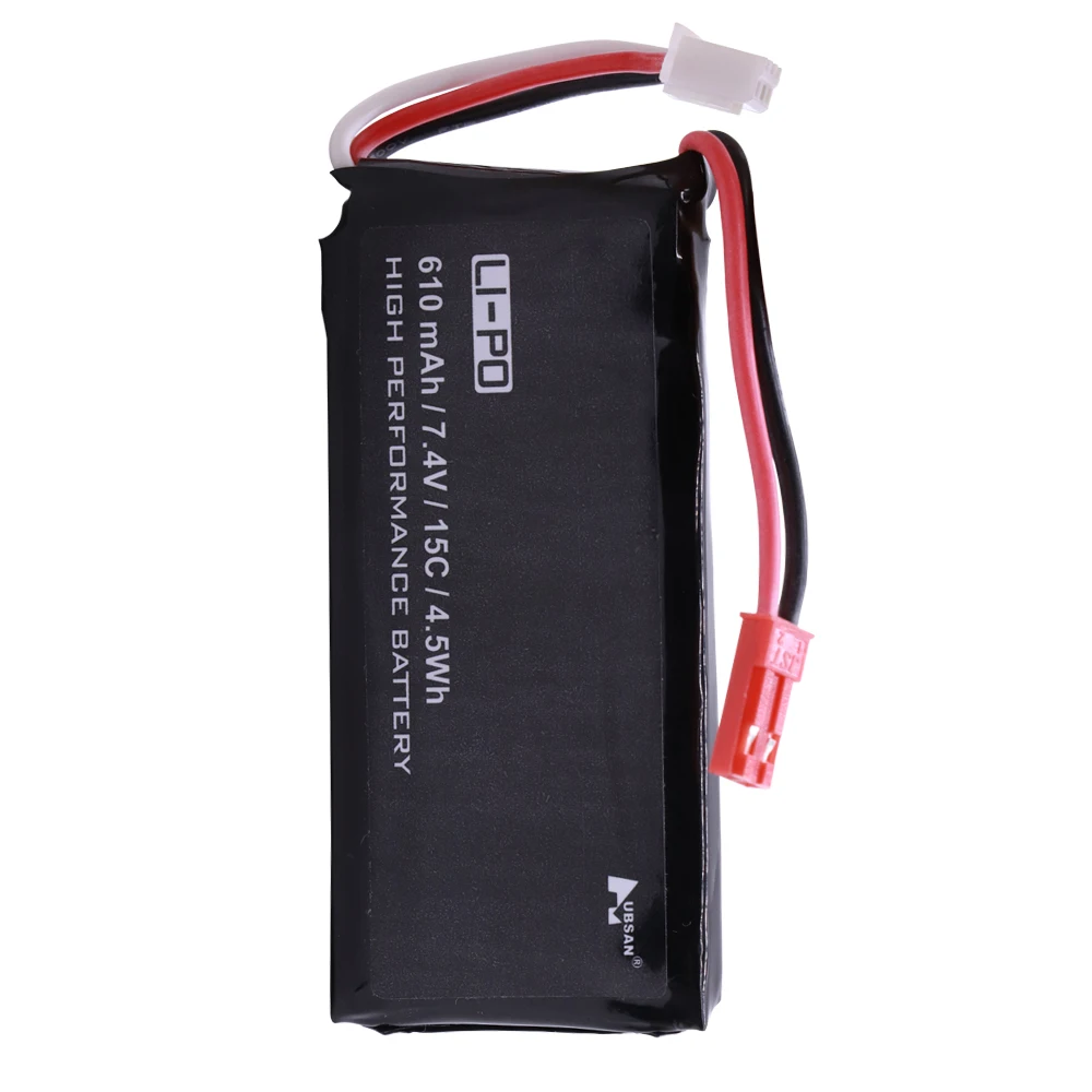 Battery for Hubsan X4 H502S H502E 7.4V 610mAh lipo battery 15C 4.5WH battery and USB charger cable For RC Quadcopter Drone Parts