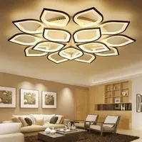 Led petal ceiling lamp living room simple modern creative personality art master bedroom flower shaped atmospheric lamps